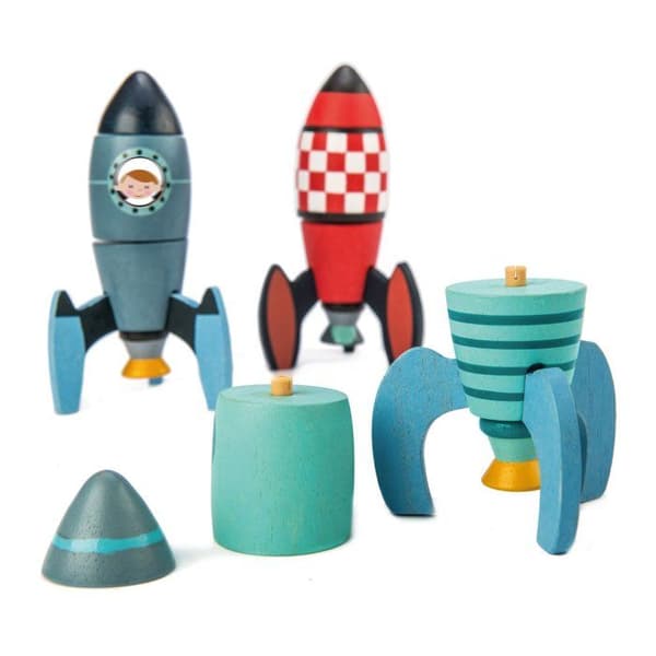Tender Toys junior raketbyggeri 18 dele Blå