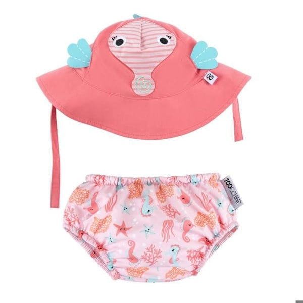 Zoocchini - Maillot ja Hippokampushattu (12-24kk) - ELEMENTS FOR KIDS Rosa