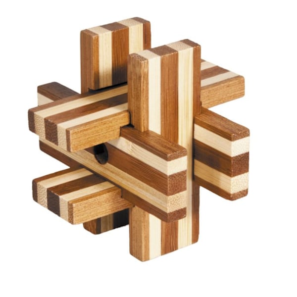 Fridolin - Bambu pussel Magiska block kastanj