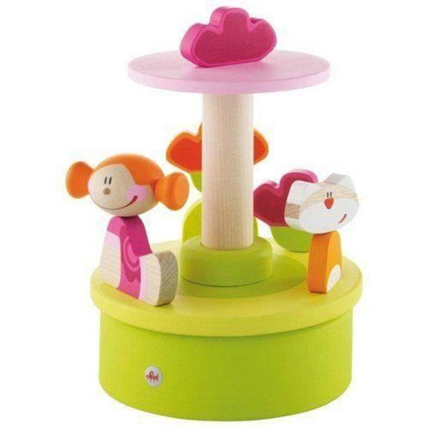 First Age Toy - TRUDI - Katy Cat - Carousel Music Box - Grön - Mixad - Från 3 år Flerfärgad