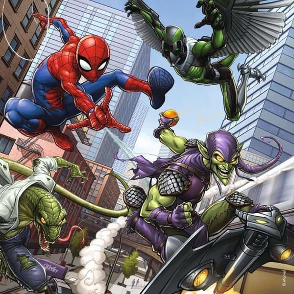 Puslespil Spider-Man 3x49 brikker - Ravensburger - Til børn fra 5 år Röd Blå Grå