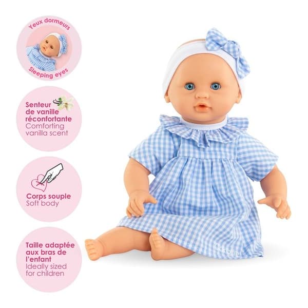 Min Första Docka Bebis Kram Milly 30cm Blå