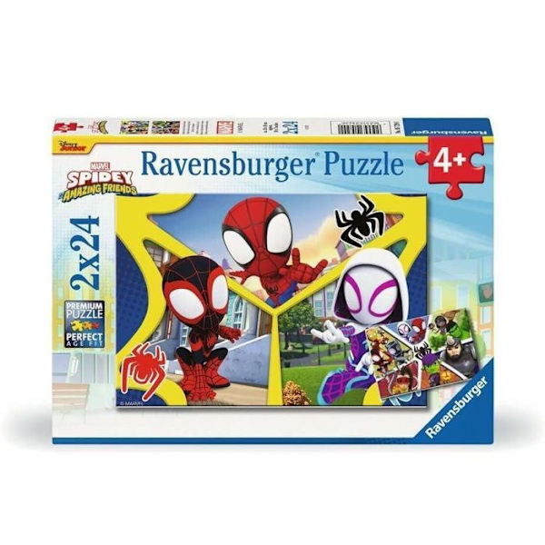 2x24 bitars pussel Spidey & company - 4 år och uppåt Ravensburger Flerfärgad