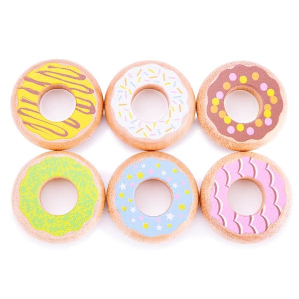 Nye Klassiske Legetøj - Donuts 6 stk. Beige