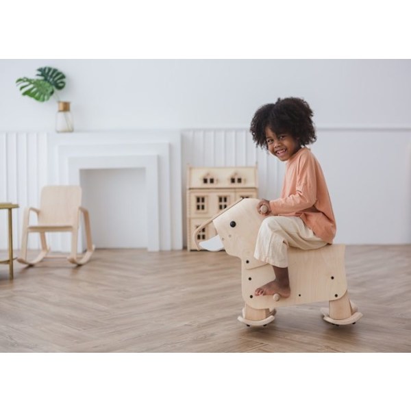 Planleksaker - Elefant för promenader - BYXA Beige