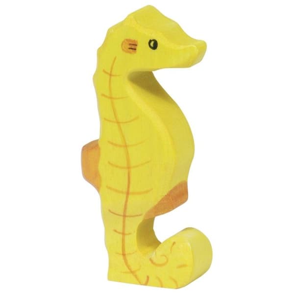 HOLZTIGER - 80351 - FIGUR FIGUR - HIPPOCAMPE Gul, orange och vit