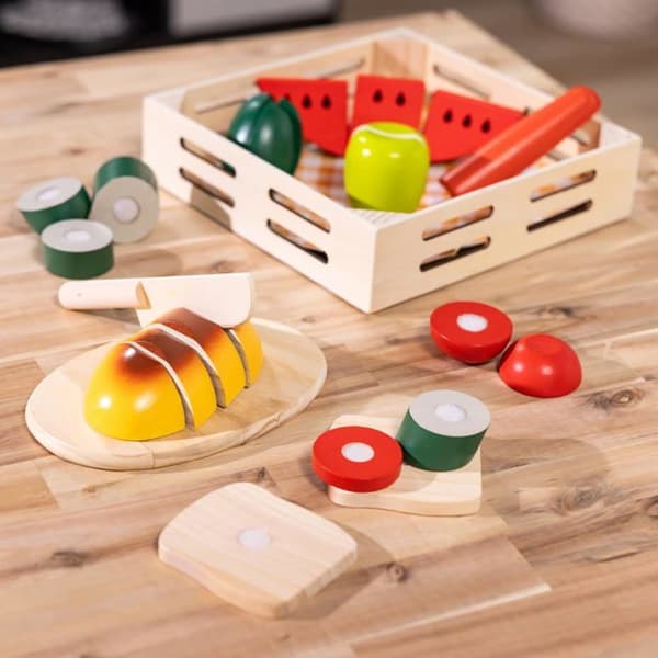 MELISSA & DOUG Træskærbare Fødevarer