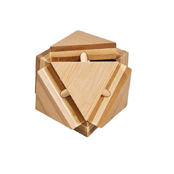 3D bambu pussel - Magic Triangle Box - Blandat - Åldrar 9 och uppåt - 25 min kastanj