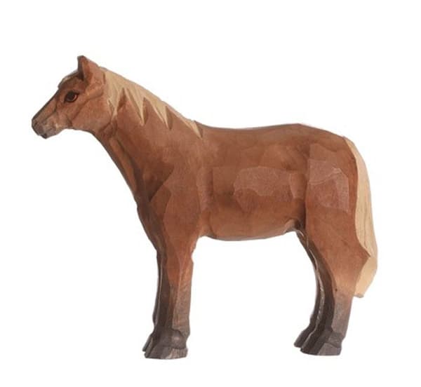 Wudimals - Figurine Brun Hest - K-PLAY kastanj