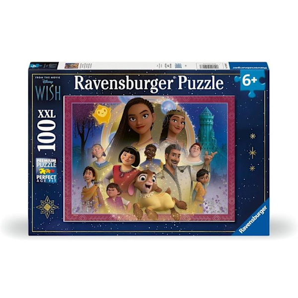 100 palanen XXL-palapeli The Kingdom of Wishes, Disney Wish, 6-vuotiaat ja sitä vanhemmat, 12001048, Ravensburger Flerfärgad