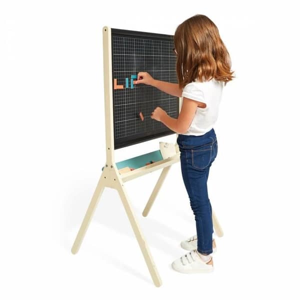 KLASSISK MAGNETISK TAVLE Svart och beige