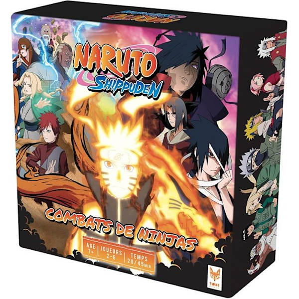 Naruto Shippuden brädspel - TOPI-SPEL - 30 min - 2 spelare eller fler - Röd Flerfärgad