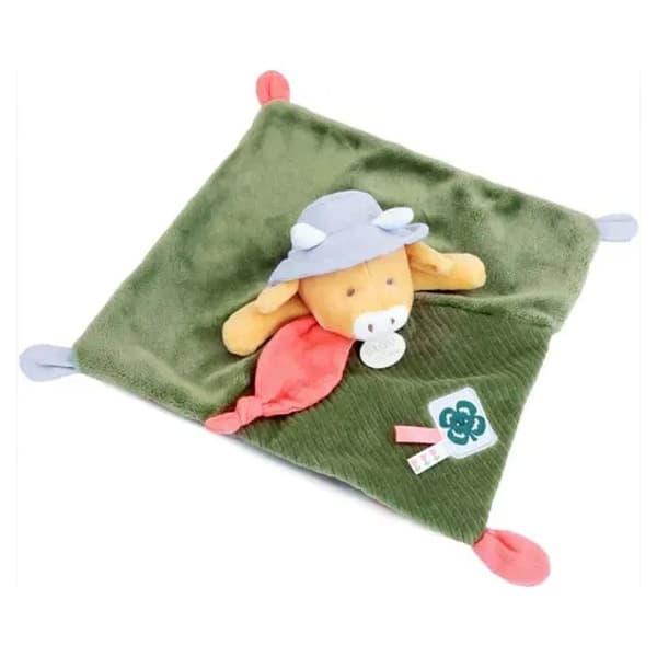 Aneth la vache - platt doudou - DOUDOU ET COMPAGNIE - Gosedjur/Doudous - Röd - Polyester / Bomull Grön