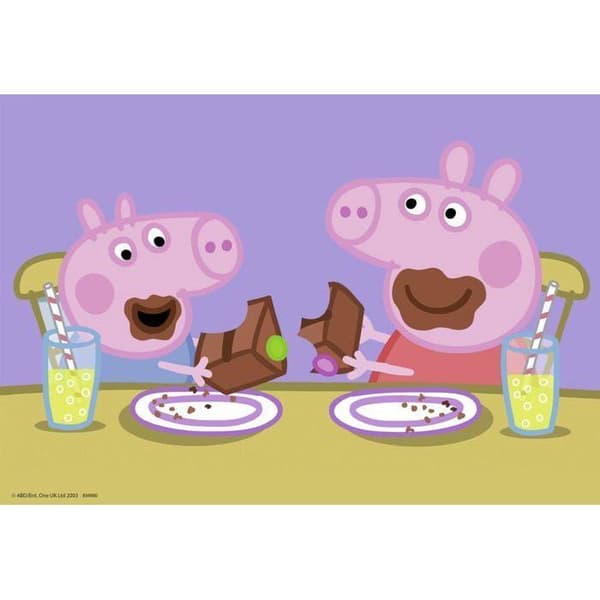 Pelit Peppa Pig Perhe-elämä Ravensburger 2x24 palaa lapsille alkaen 4 vuotta Rosa Blå Gul
