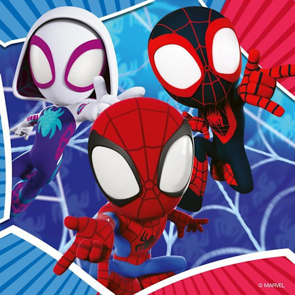 Palapelit 3x49 palaa Spidey, verkkoheittäjä, Spiderman, Alkaen 5 vuotta, 00005730, Ravensburger Flerfärgad
