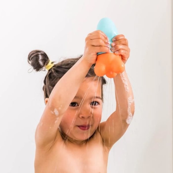 Silikonbadsprinkler - QUUT - Squezzi Fusée - Unisex - Orange - Barn - 12 månader och över