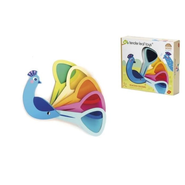 Leksak - Ömma leksaker - Peacock Coloring Attribute Junior - Flera färger - Blandat - 3 år+