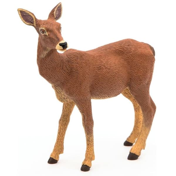 Figur - PAPO - Vagtende hind - Håndmalet - Indendørs