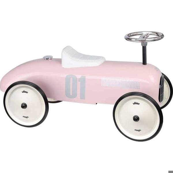 Vintage vaaleanpunainen autonkuljetin Ros