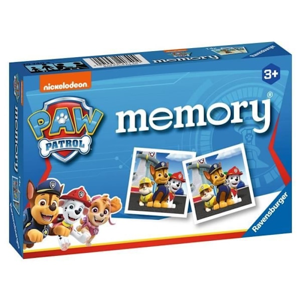 'Paw Patrol Memory®, Klassiskt utbildningsspel, Minnesspel, Ravensburger, Från 3 år'