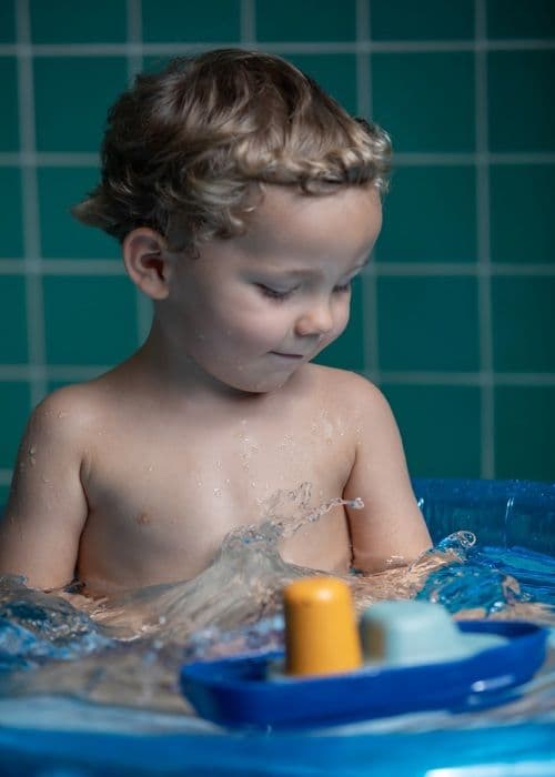 Plan Toys - Stor blå modulbåt 21 cm - BYXA Blå