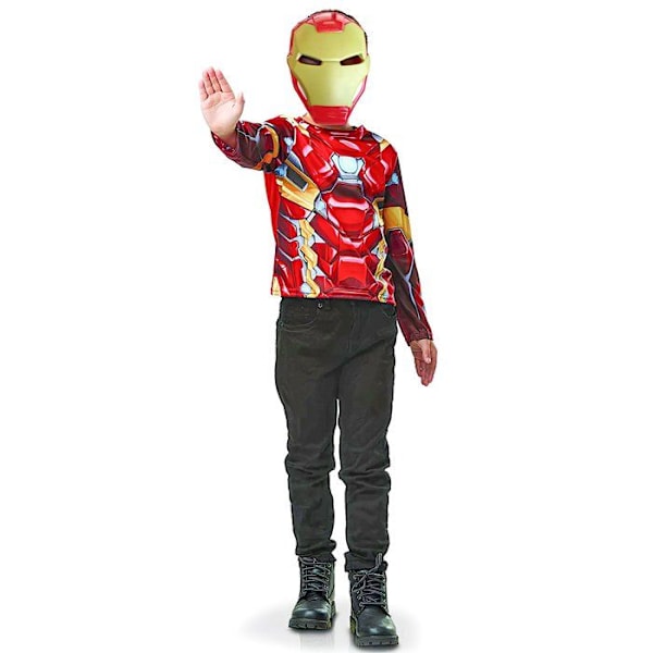 Iron Man - RUBIES - Rintasuojus ja naamio - Poika 4 vuotta ja enemmän - Marvel-lisenssi Röd