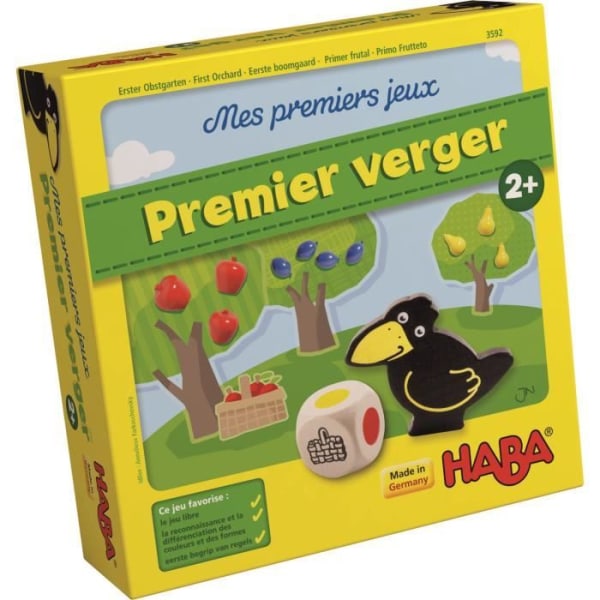 HABA kooperativa utbildningsspel - My First Orchard - Lämplig för småbarn - 2 år och äldre