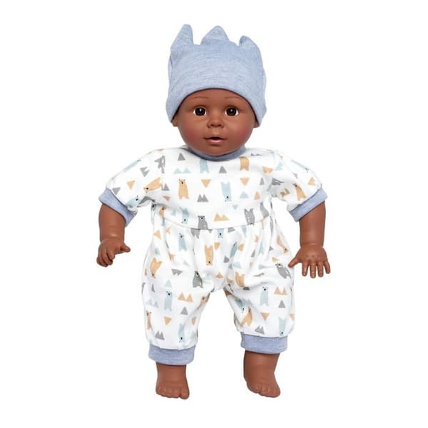 Docka - MAMAMEMO - Luca - 40 cm - Vinyl - Mjuka kläder beige