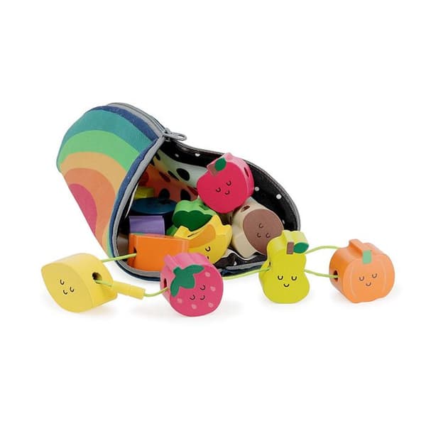 Vilac - Træperler Tutti frutti Röd