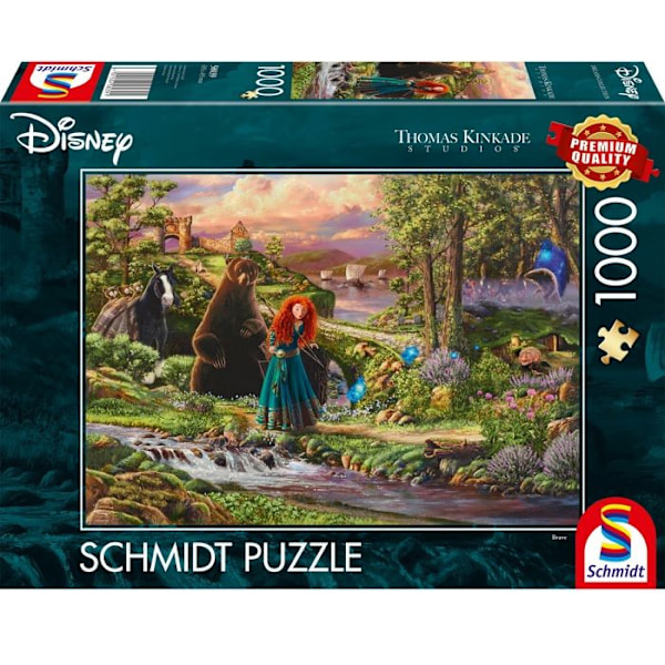 Pussel 1000 bitar - SCHMIDT - Disney Modig - Merida - Flerfärgad - Hög kvalitet Flerfärgad