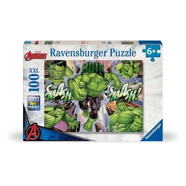 Pussel 100 bitar XXL: Den otroliga Avenger Hulk Grön