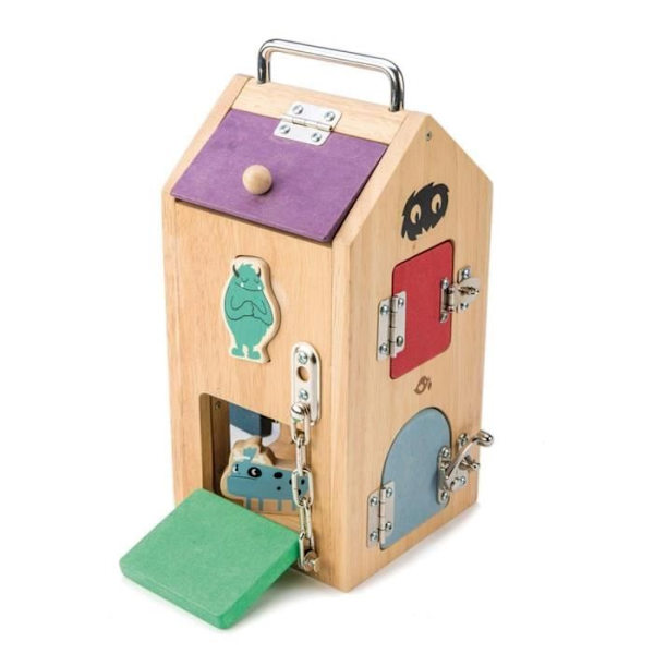 Kantava lukollinen laatikko junior näytteille 8 ovea - Tender Leaf Toys - Monivärinen - Valkoinen Flerfärgad