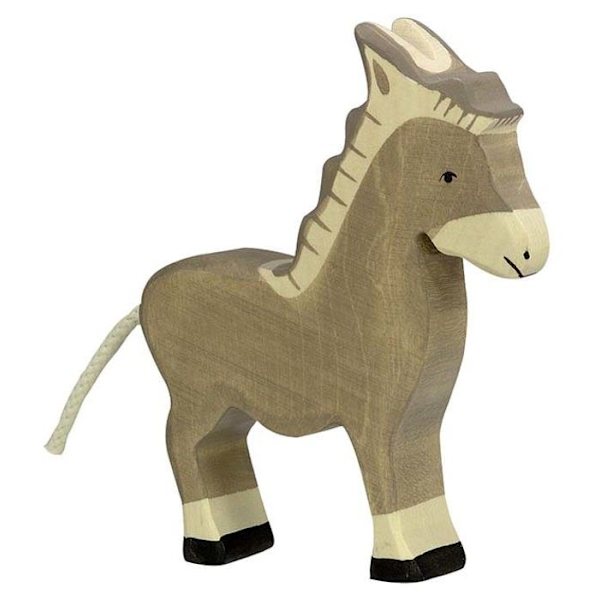 Figuriini - HOLZTIGER - 80046 - Aasi - Käsinmaalattu puu - Eurooppalainen valmistus - 11,5 cm Brunt, beige och svart