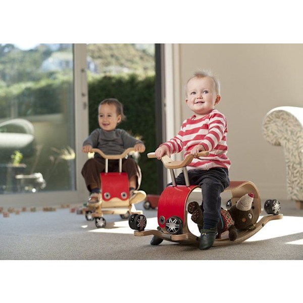 3 i 1 utvecklande leksak - Wishbone - Flip - Rocker, rollator och bärare - Röd - Blandat Röd