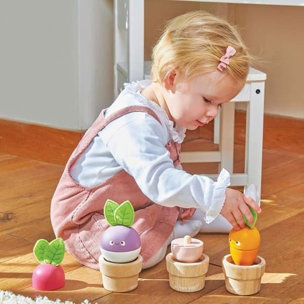 Le Toy Van - Stabelbare grøntsager - JH PRODUKTER Vit
