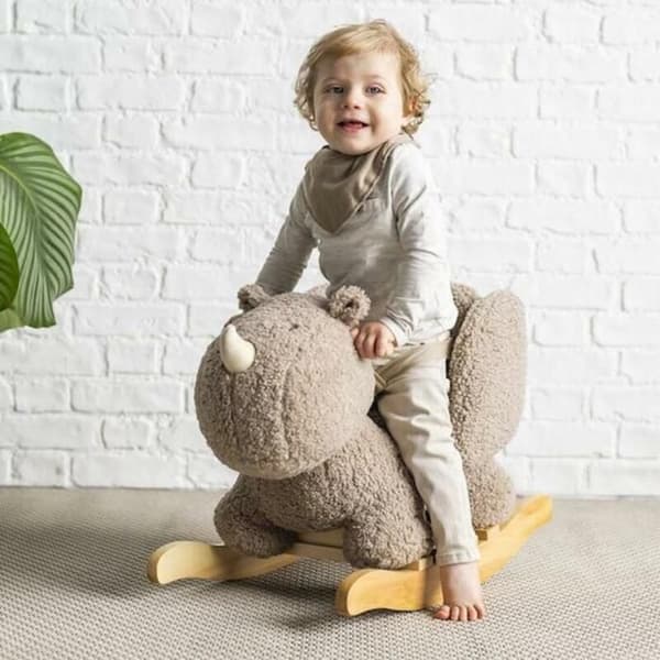 Nattou - Teddy the Mole Rhinoceros Rocker brun
