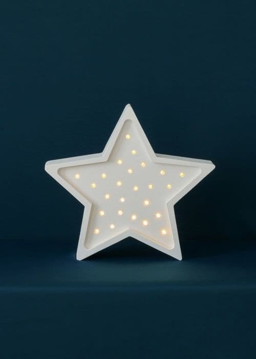 Little Lights - Hvid Stjerne Nattelys Vit