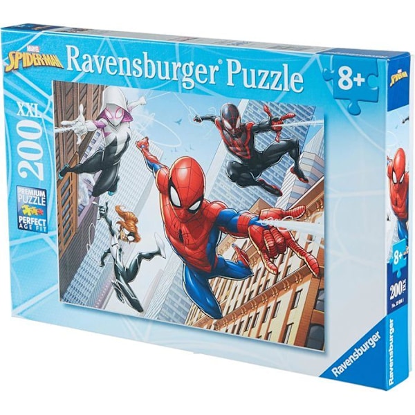 Ravensburger - Hämähäkkimies 200 palanen XXL palapeli - Hämähäkin voimat - Lapset 8 vuotta ja vanhemmat Flerfärgad