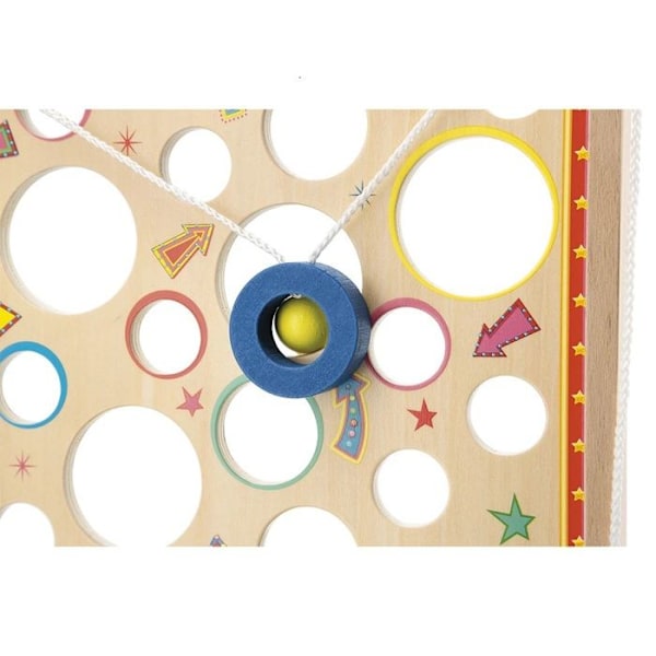 Taitopeli - Janod - Pystysuora haaste Applepop - 2 puupalloa - Sisätilat - Sekä pojille että tytöille Beige
