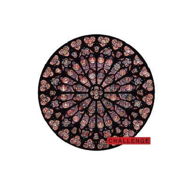 80-bit konstpussel - Notre Dame Rose Window Svart