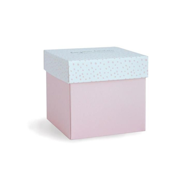 Doudou Pupujussin Huppu - DOUDOU JA YHTIÖ - Vaaleanpunainen - Tyttö - Vastasyntynyt - Pehmo 10cm - Kukkarasia rosa och vitt