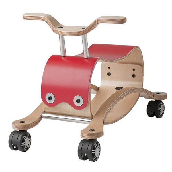 3 i 1 utvecklande leksak - Wishbone - Flip - Rocker, rollator och bärare - Röd - Blandat Röd