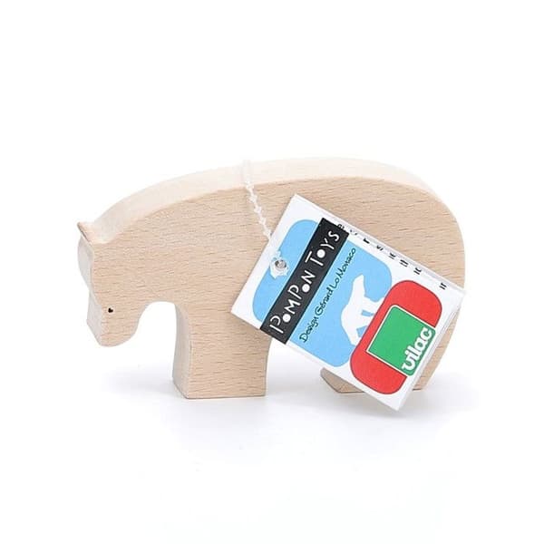 Ours Brun Pompon - 8,6 x 5 x 2 cm - Beige Beige
