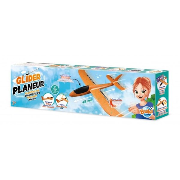 Skumflygplan - Buki France - 48 cm - Stabiliserade flygningar - Dekaler inklusive - Illustrerad bruksanvisning Orange