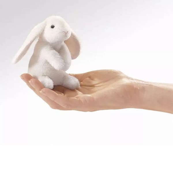 Marionett - Folkmanis - Mini Lop Ear Rabbit - Blandad - Barn Vit