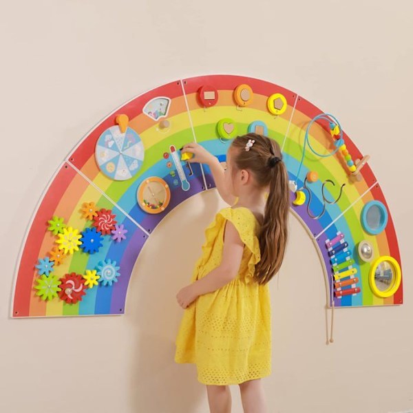 Viga Toys - Rainbow wall aktivitetspanel - COMMOTION Röd