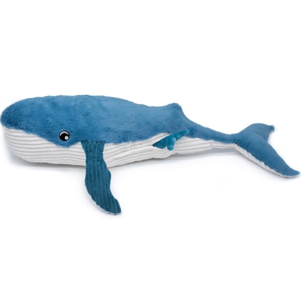 Les Déglingos - Plysch Ptipotos Whale mom baby blue - GLOBE TROTOYS Blå