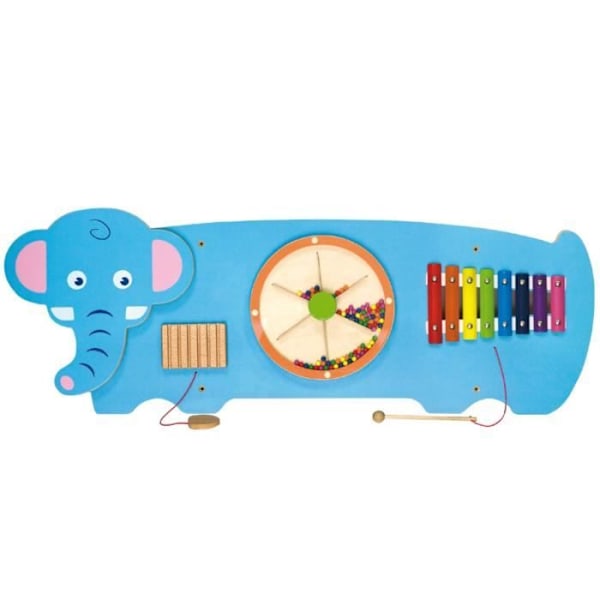 Viga Toys seinäpeli norsu 91 x 32 cm puu sininen Sininen