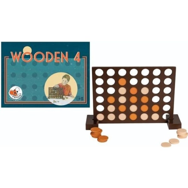 Wooden Power 4 - Egmont Toys - Wooden 4 - Reflektion och strategispel - För barn