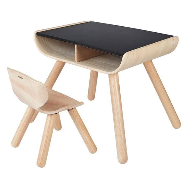 Plan Toys - Bord og stol - TROUSSELIER Svart